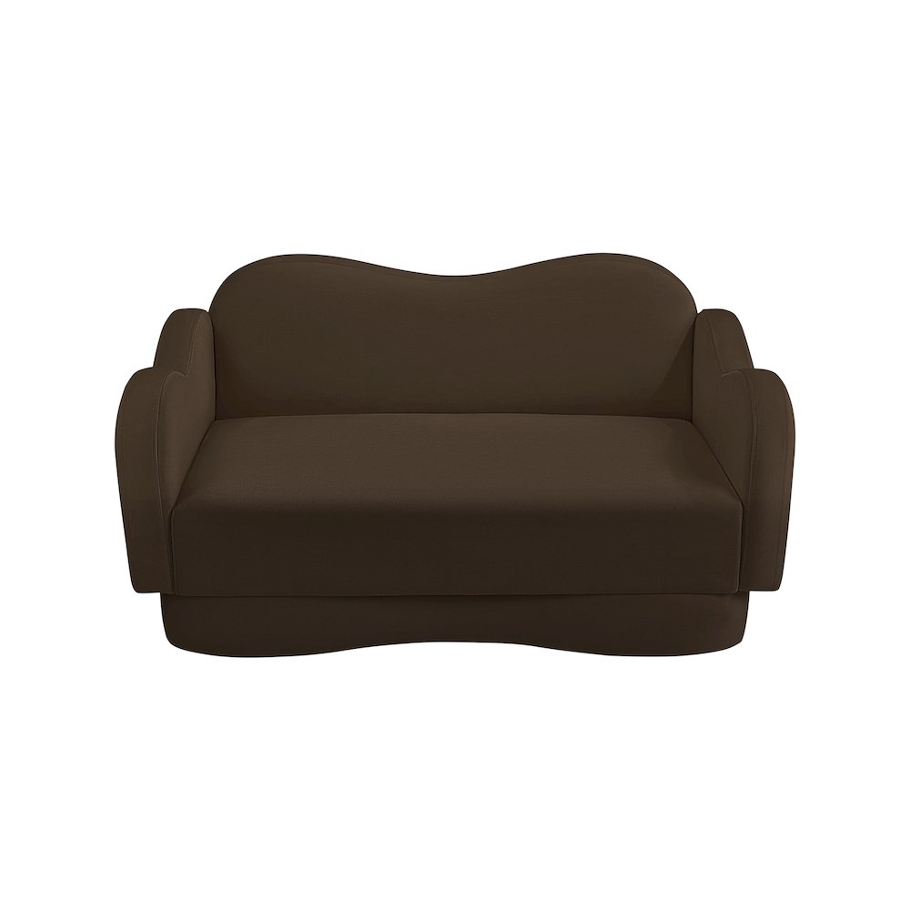 Bloom Brown Velvet Loveseat