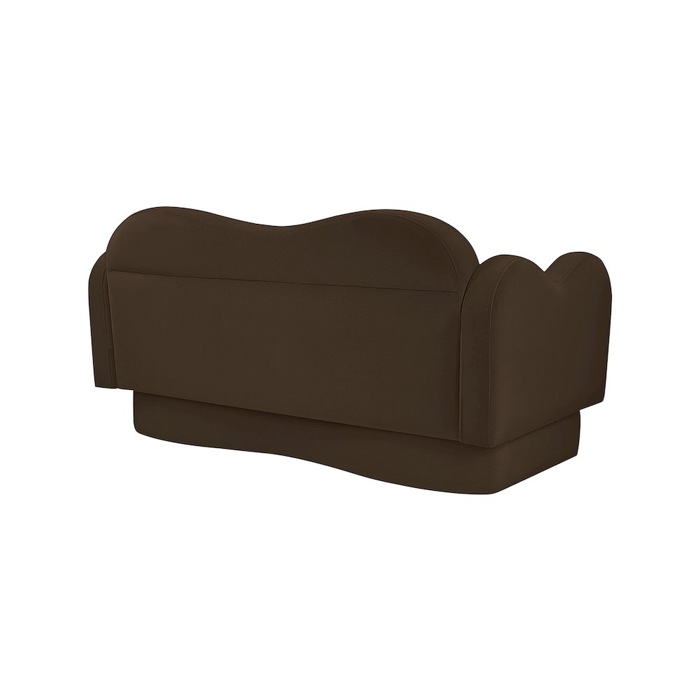 Bloom Brown Velvet Loveseat