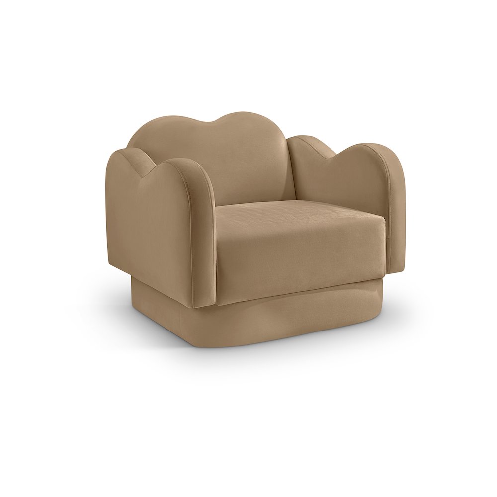 Bloom Camel Velvet Chair