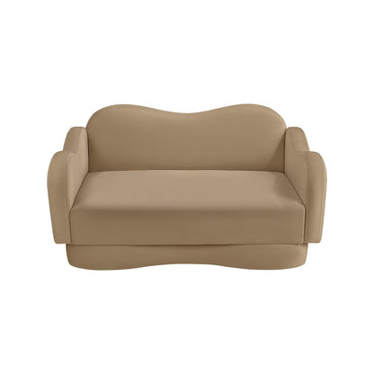 Bloom Camel Velvet Loveseat
