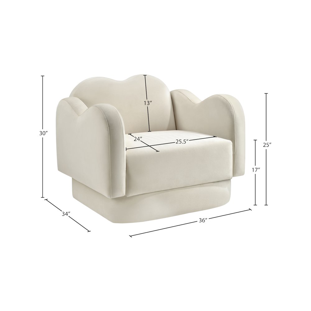 Bloom Cream Velvet Chair