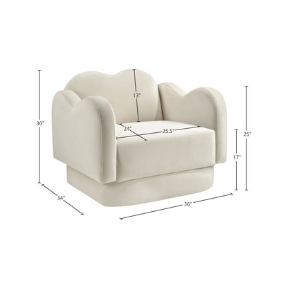 Bloom Cream Velvet Chair