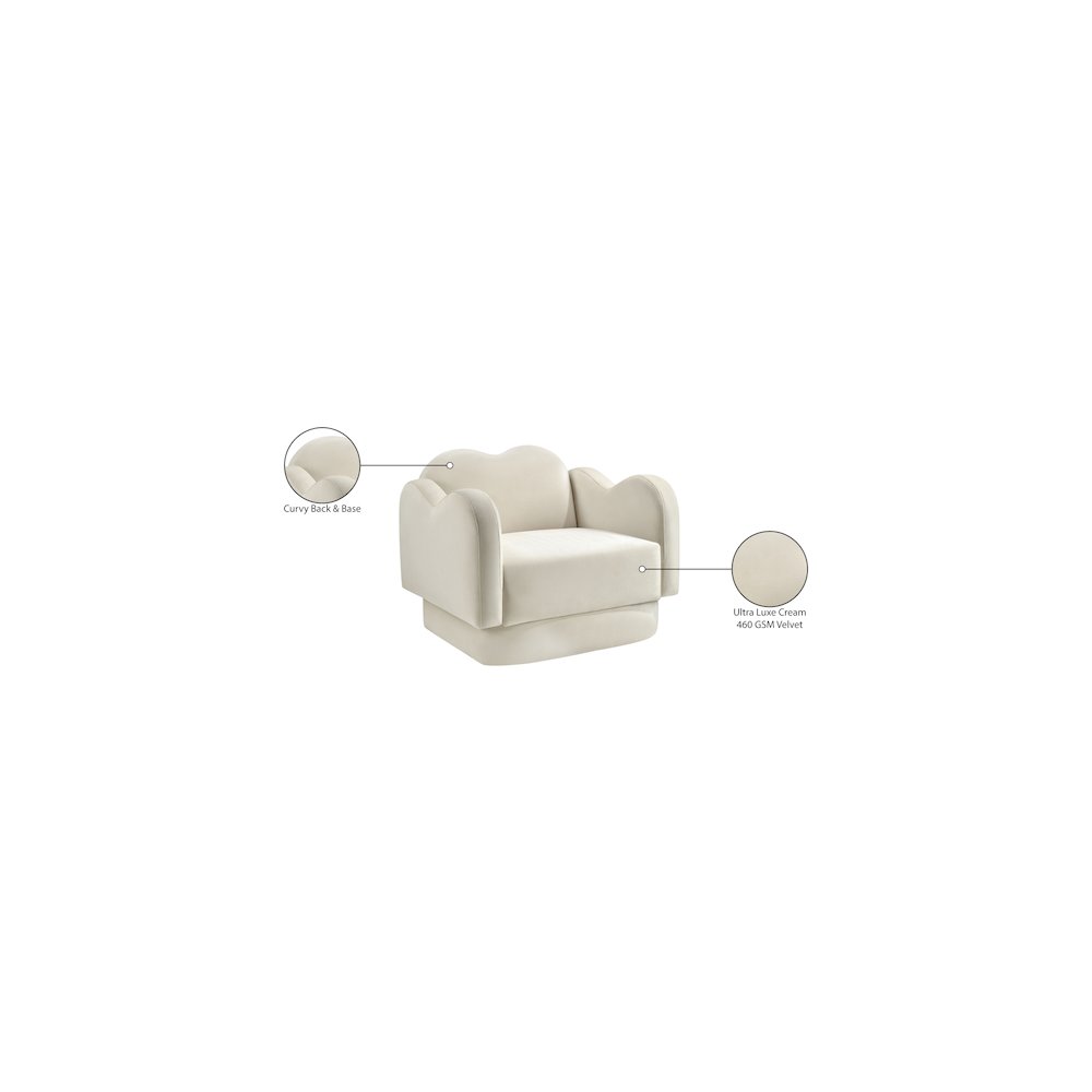 Bloom Cream Velvet Chair