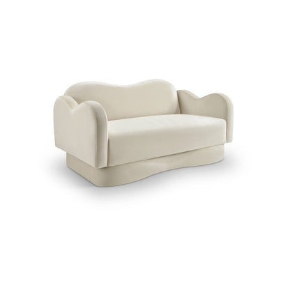 Bloom Cream Velvet Loveseat