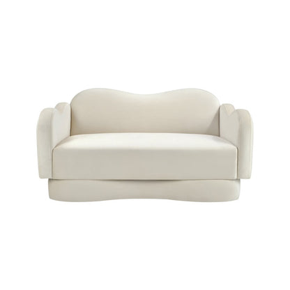 Bloom Cream Velvet Loveseat