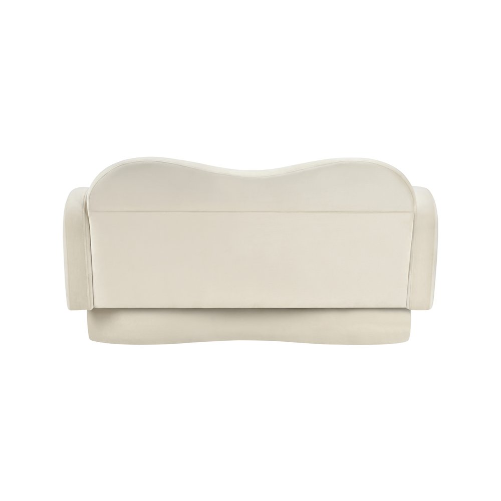 Bloom Cream Velvet Loveseat
