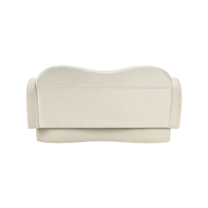 Bloom Cream Velvet Loveseat