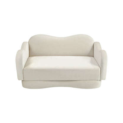 Bloom Cream Velvet Loveseat