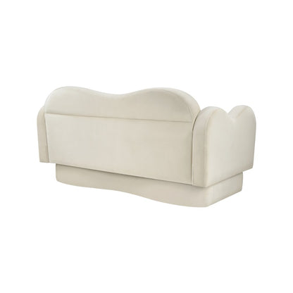Bloom Cream Velvet Loveseat