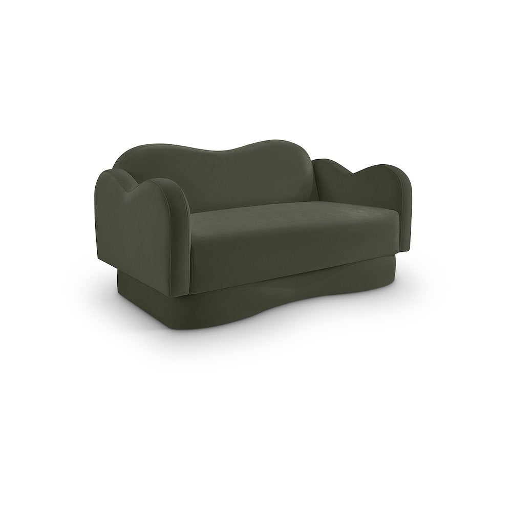 Bloom Green Velvet Loveseat