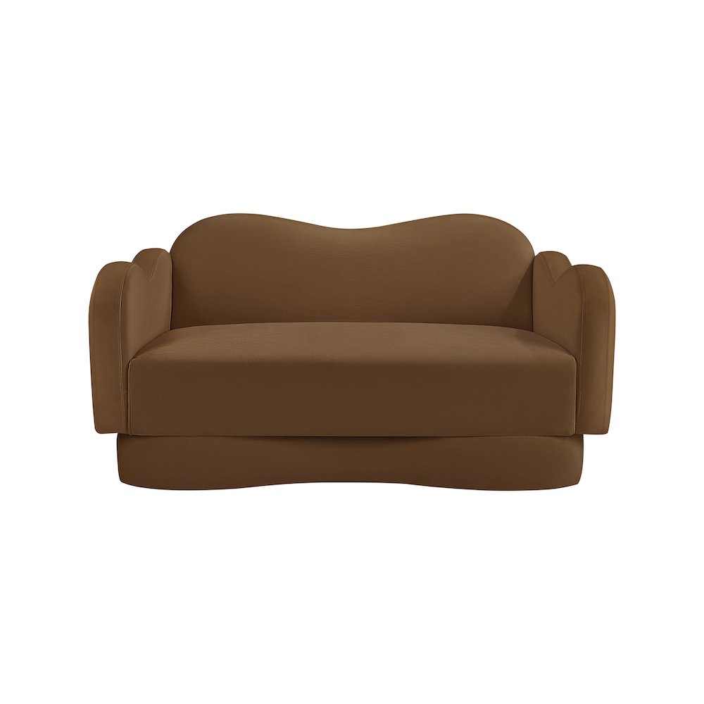 Bloom Saddle Velvet Loveseat