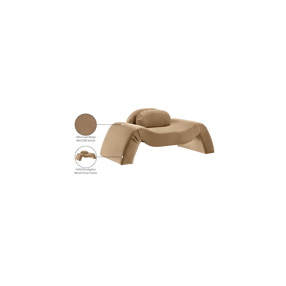 Austin Beige Velvet Chair