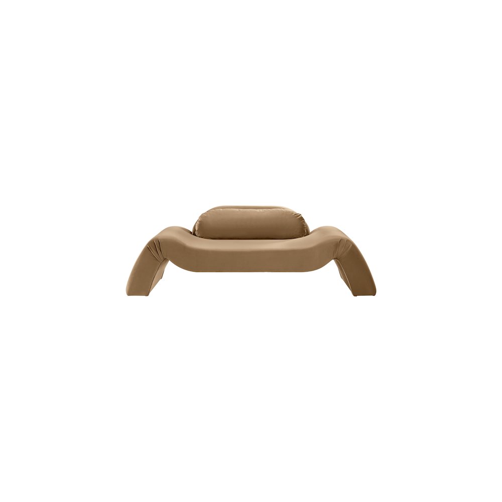 Austin Beige Velvet Loveseat