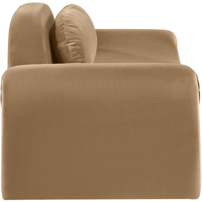 Austin Beige Velvet Loveseat