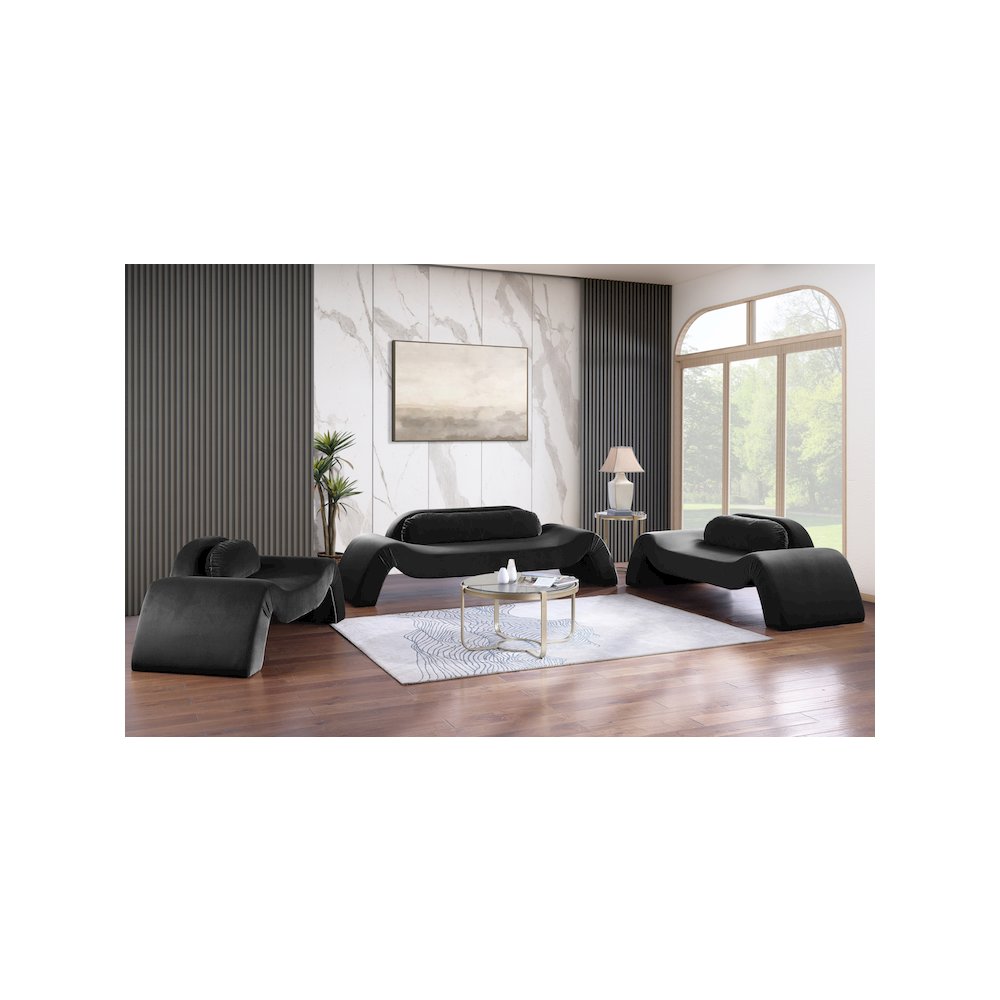 Austin Black Velvet Chair