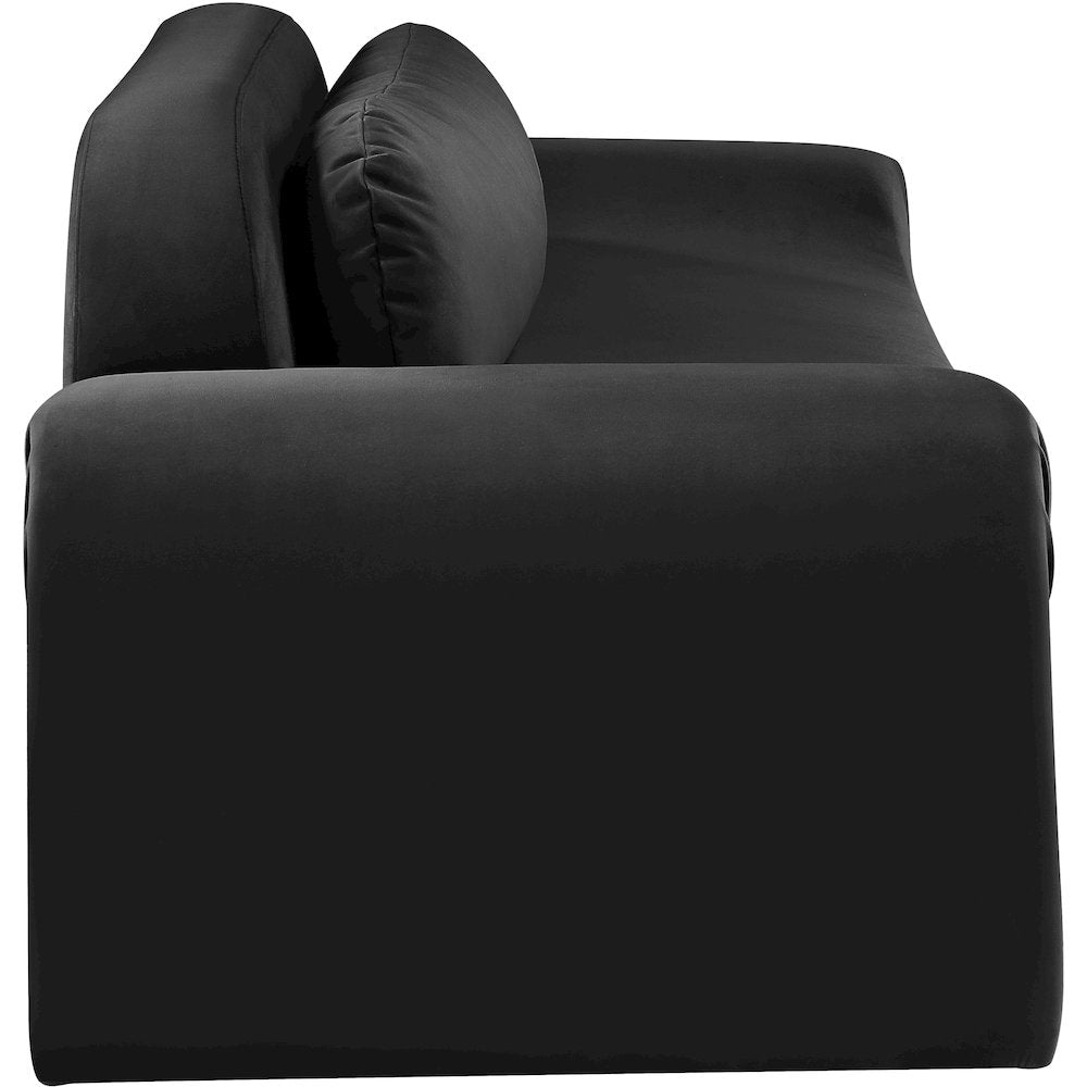 Austin Black Velvet Sofa