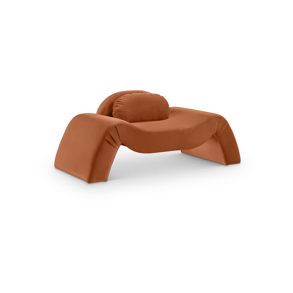 Austin Cognac Velvet Chair