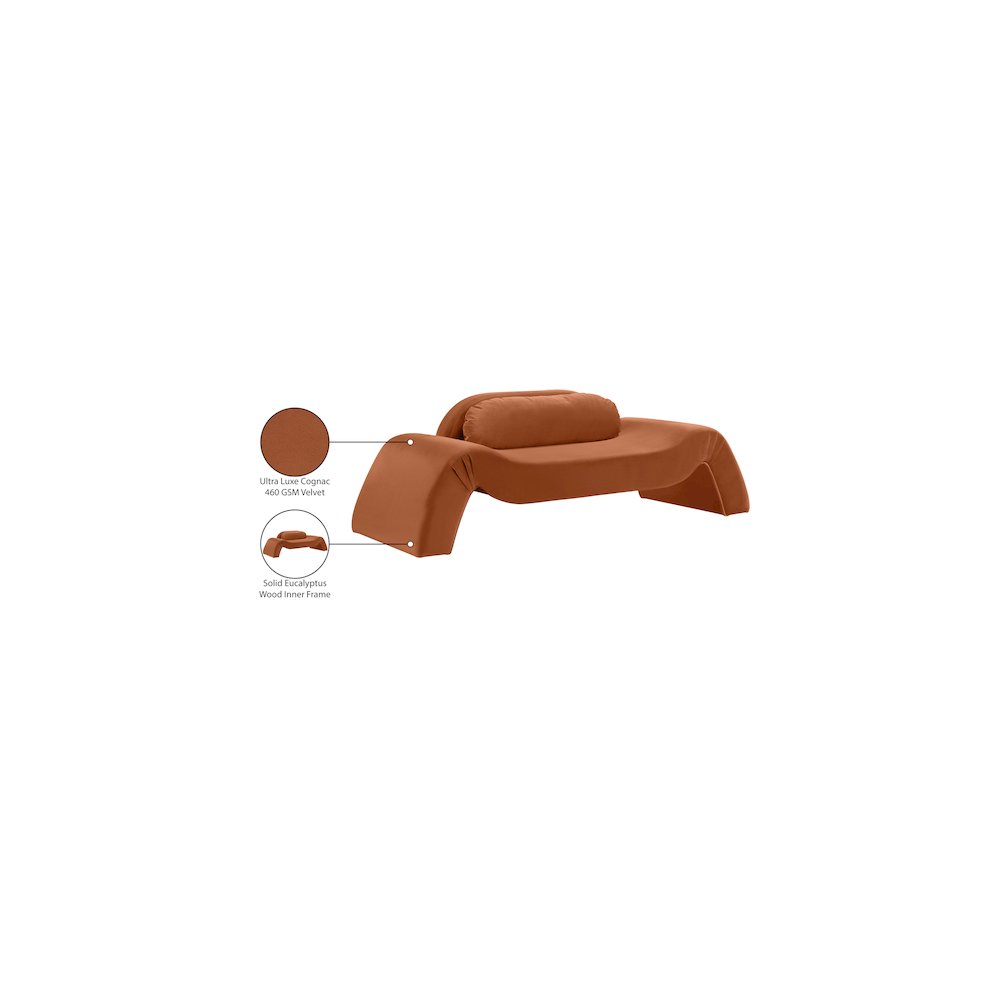 Austin Cognac Velvet Loveseat