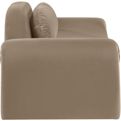Austin Taupe Velvet Loveseat