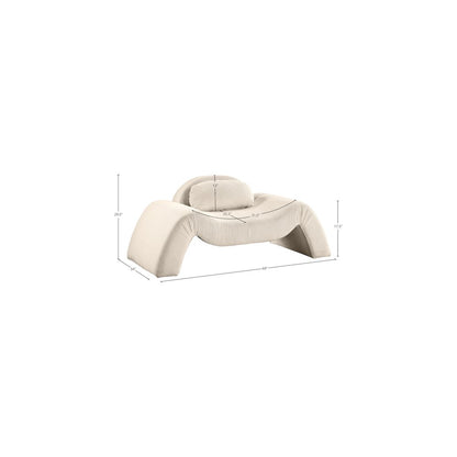 Austin Beige Corduroy Fabric Chair