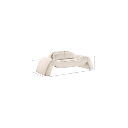 Austin Beige Corduroy Fabric Loveseat