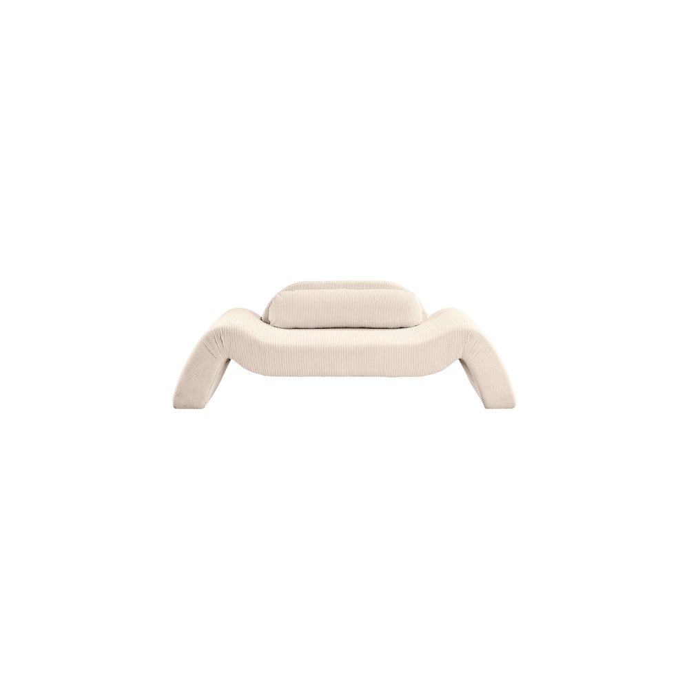 Austin Beige Corduroy Fabric Loveseat