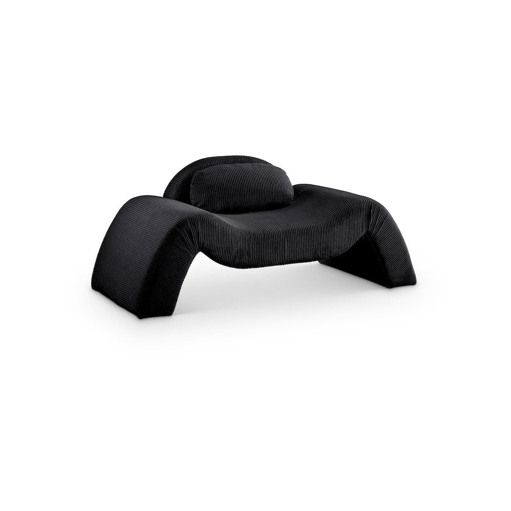 Austin Black Corduroy Fabric Chair
