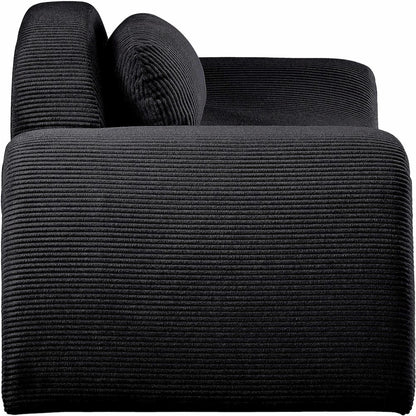 Austin Black Corduroy Fabric Chair