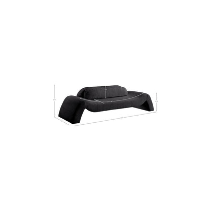 Austin Black Corduroy Fabric Sofa