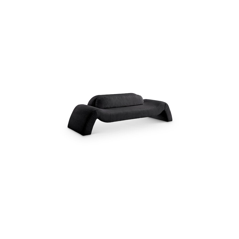 Austin Black Corduroy Fabric Sofa