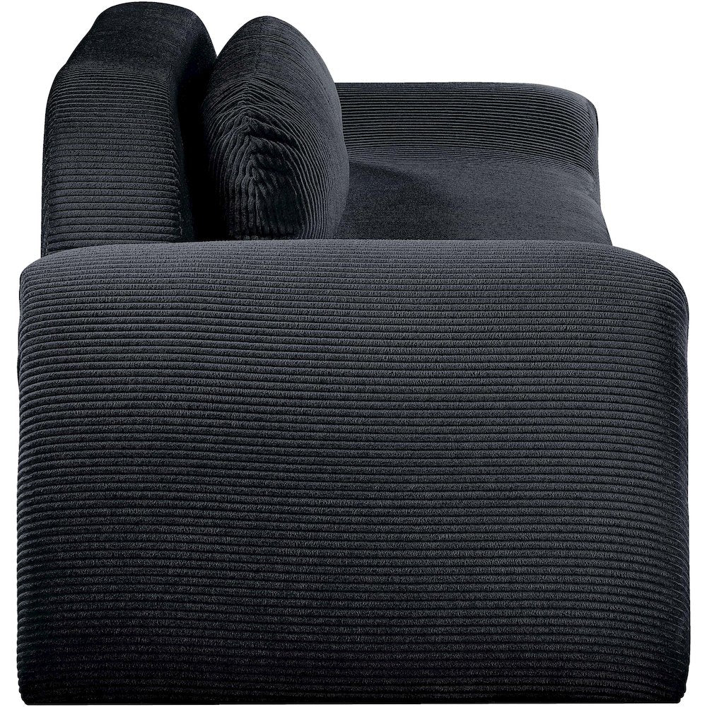 Austin Black Corduroy Fabric Sofa