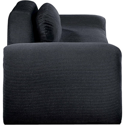 Austin Black Corduroy Fabric Sofa