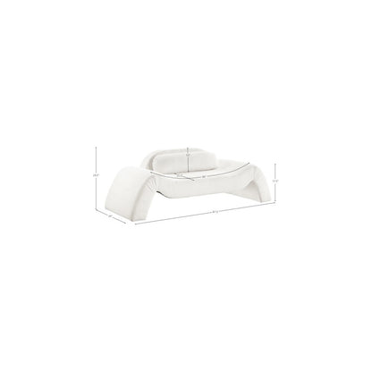 Austin Cream Corduroy Fabric Loveseat