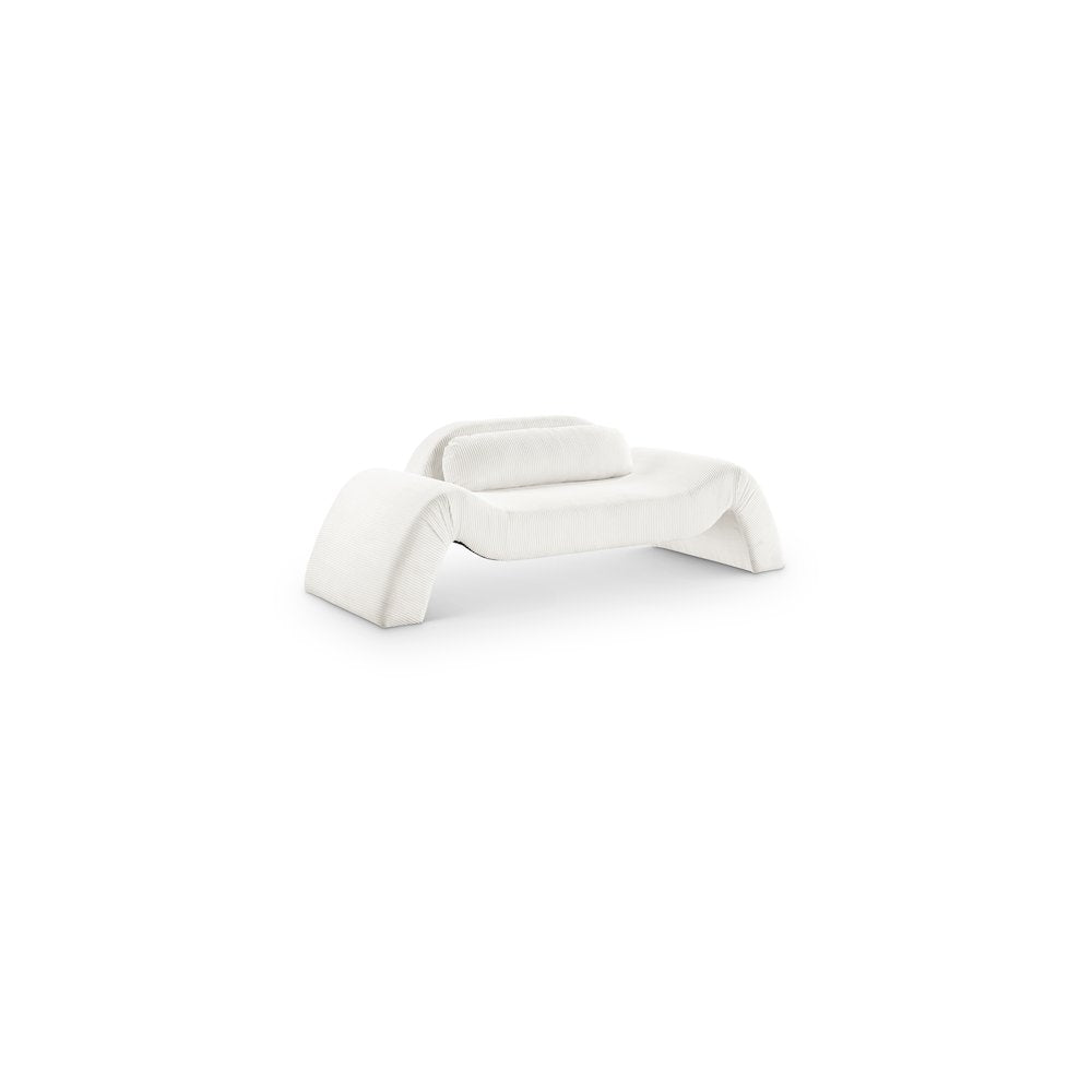 Austin Cream Corduroy Fabric Loveseat