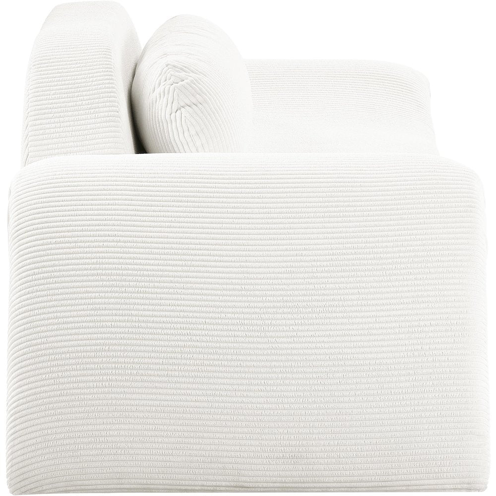 Austin Cream Corduroy Fabric Loveseat