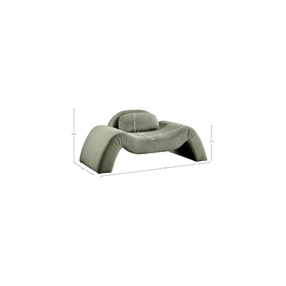 Austin Green Corduroy Fabric Chair