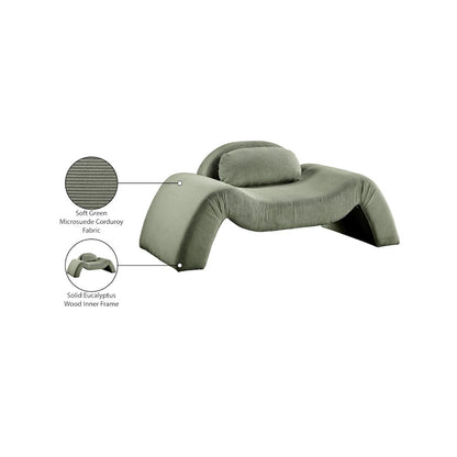 Austin Green Corduroy Fabric Chair