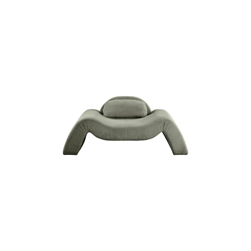Austin Green Corduroy Fabric Chair