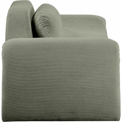 Austin Green Corduroy Fabric Loveseat