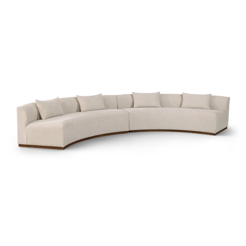 Avanti 182.5" Beige Chenille Fabric Upholstered 2pc. Modular Sectional