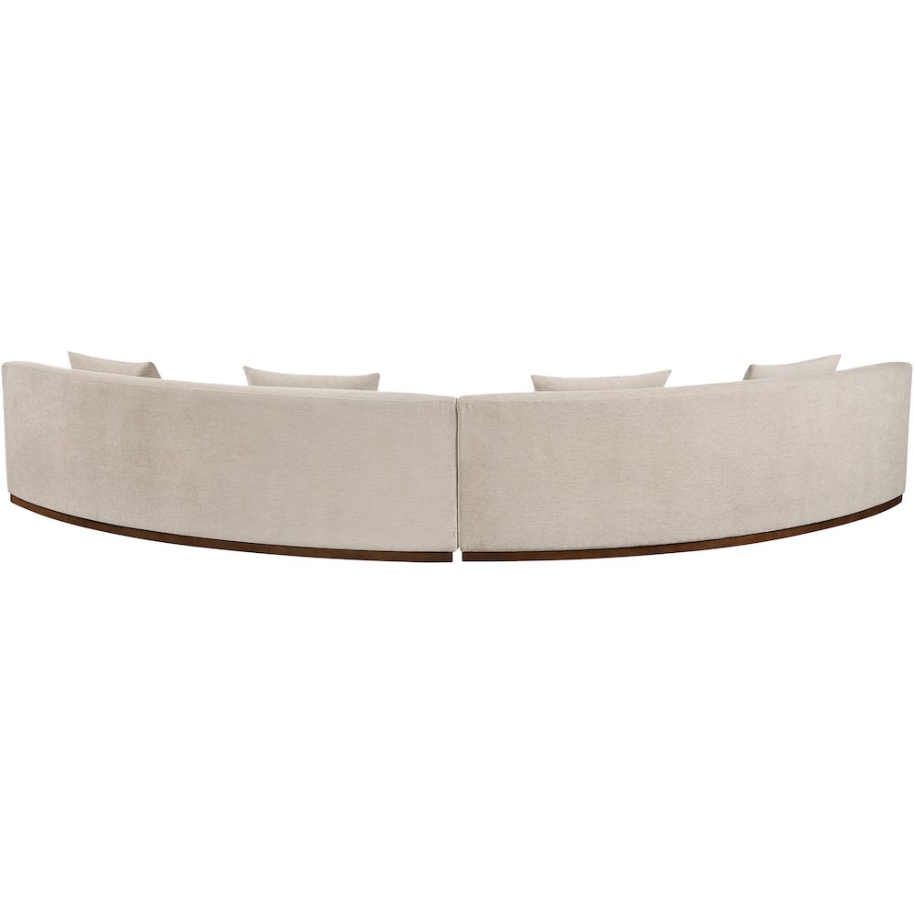 Avanti 182.5" Beige Chenille Fabric Upholstered 2pc. Modular Sectional