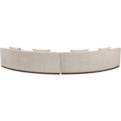 Avanti 182.5" Beige Chenille Fabric Upholstered 2pc. Modular Sectional