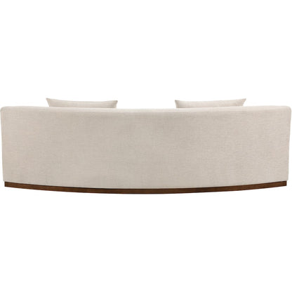Avanti 104" Beige Chenille Fabric Upholstered Sofa