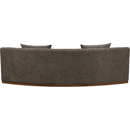 Avanti 104" Brown Chenille Fabric Upholstered Sofa