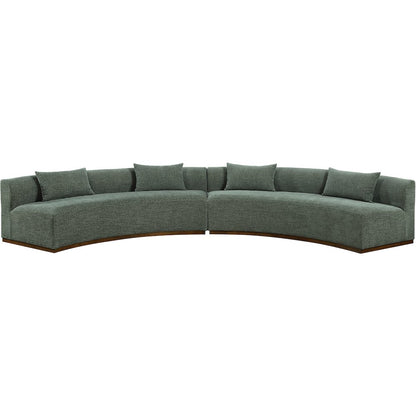 Avanti 182.5" Olive Chenille Fabric Upholstered 2pc. Modular Sectional