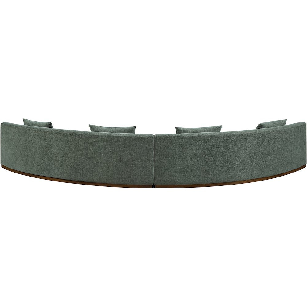 Avanti 182.5" Olive Chenille Fabric Upholstered 2pc. Modular Sectional