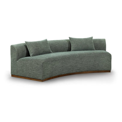 Avanti 104" Olive Chenille Fabric Upholstered Sofa