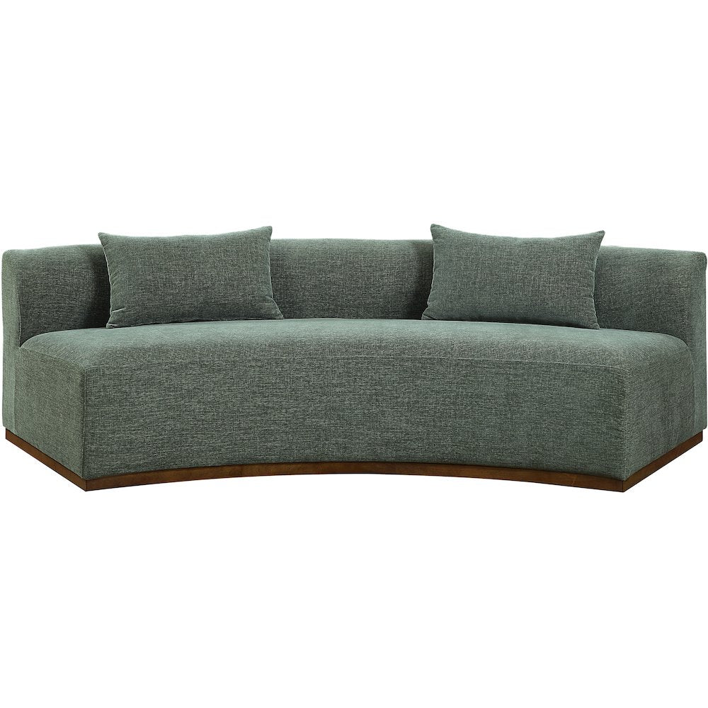 Avanti 104" Olive Chenille Fabric Upholstered Sofa