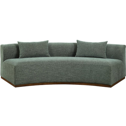 Avanti 104" Olive Chenille Fabric Upholstered Sofa