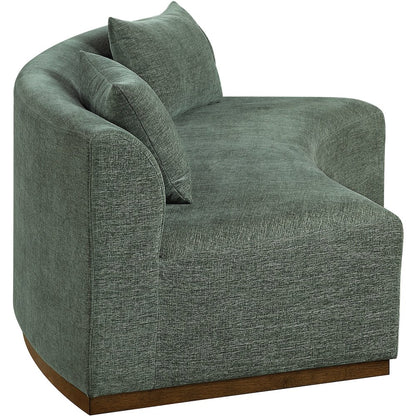 Avanti 104" Olive Chenille Fabric Upholstered Sofa